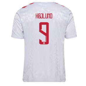 Danska Rasmus Hojlund #9 Gostujuci Dres EP 2024 Kratak Rukavima